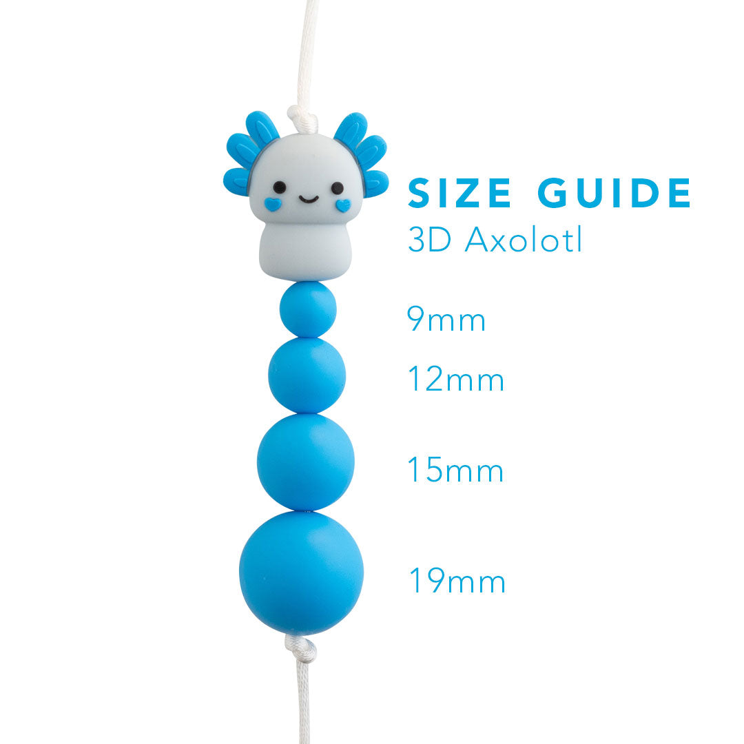 3D Axolotl Silicone Focal Bead for silicone crafting