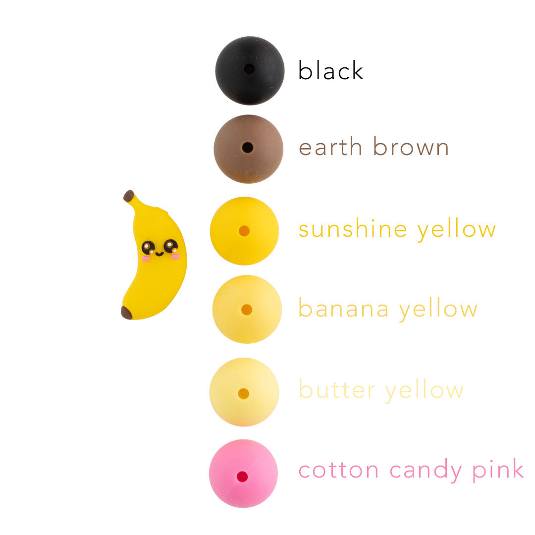 3D Banana Silicone Focal Beads from Cara & Co Craft Supply
