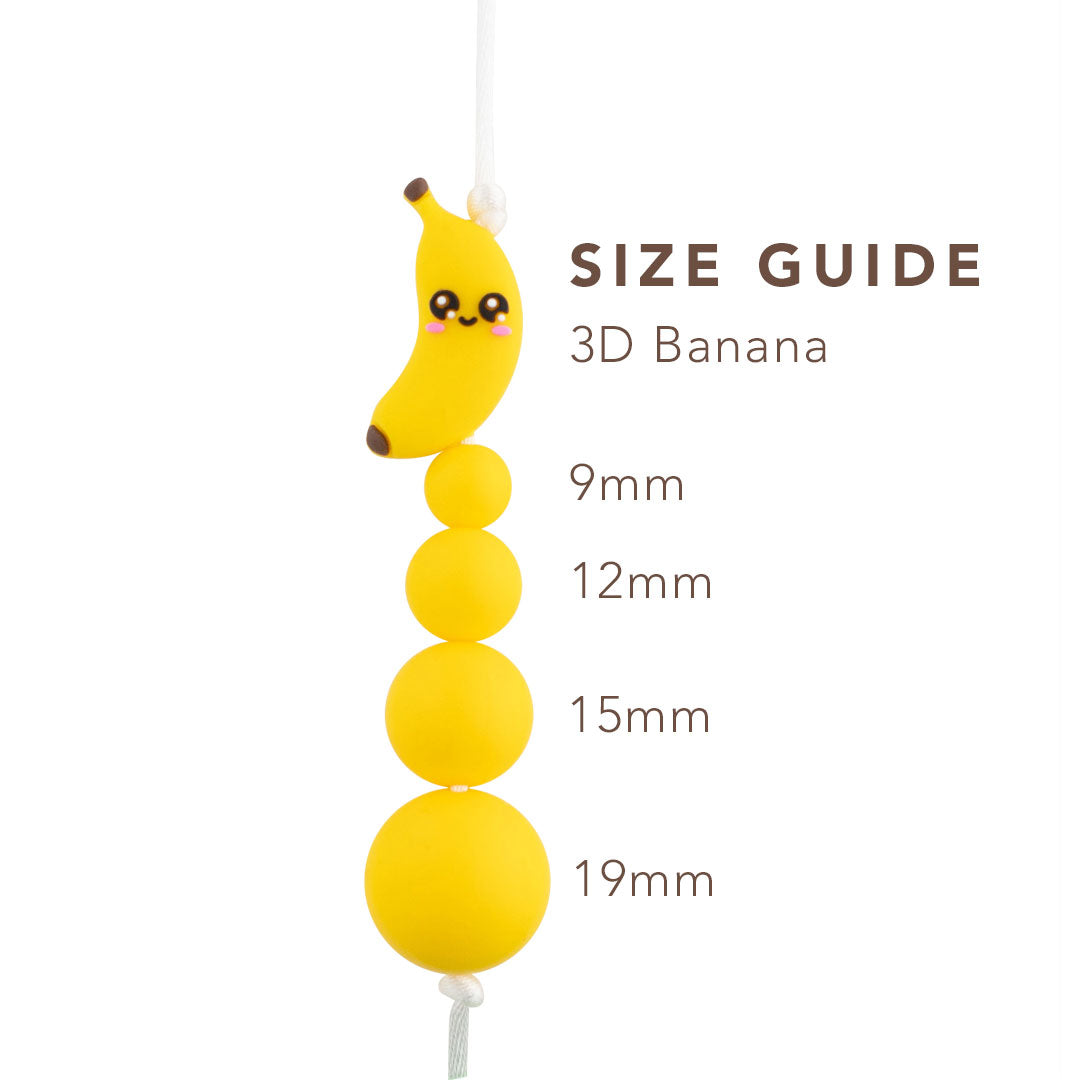 3D Banana Silicone Focal Beads from Cara & Co Craft Supply