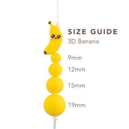 3D Banana Silicone Focal Beads from Cara & Co Craft Supply