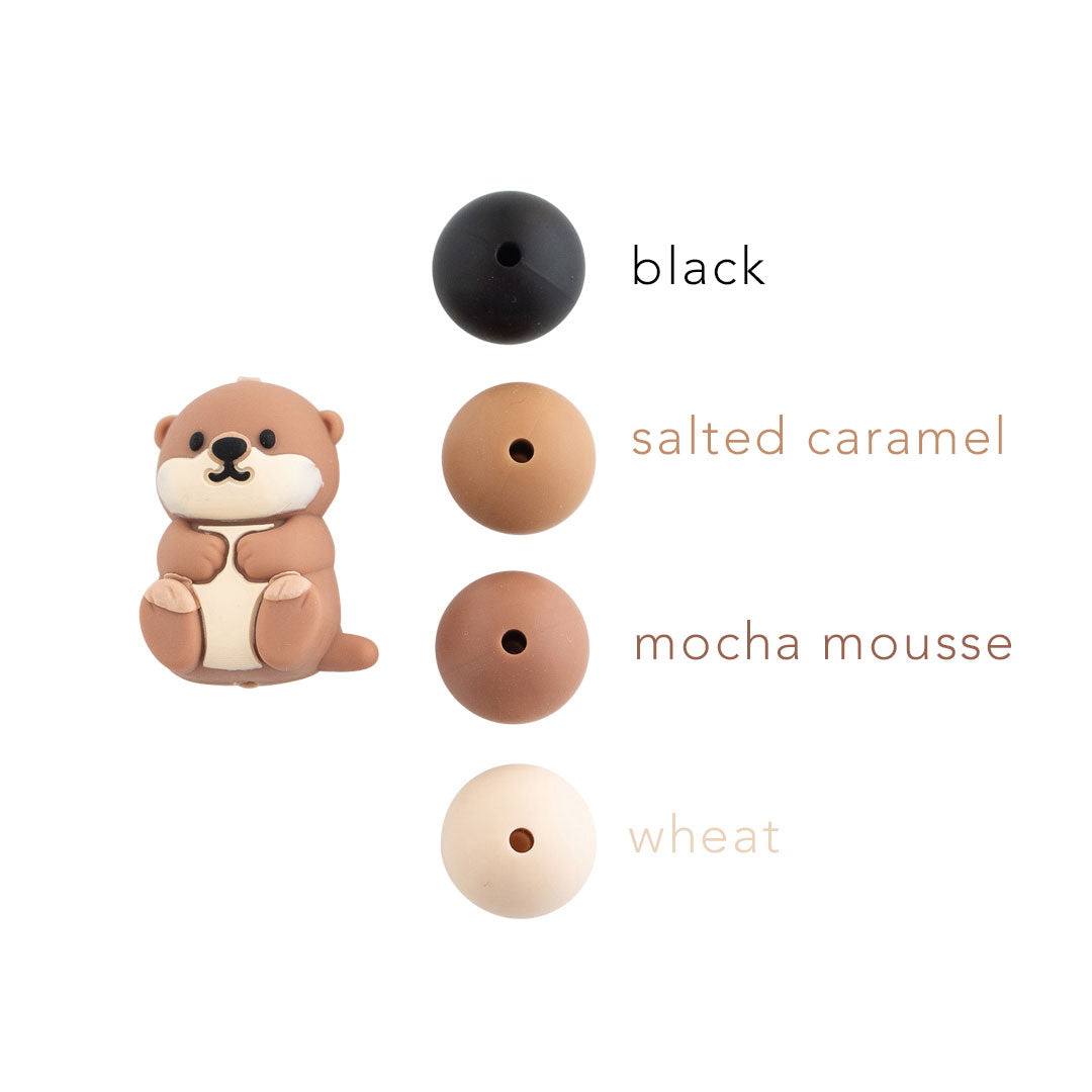 3D Beaver Silicone Focal Beads