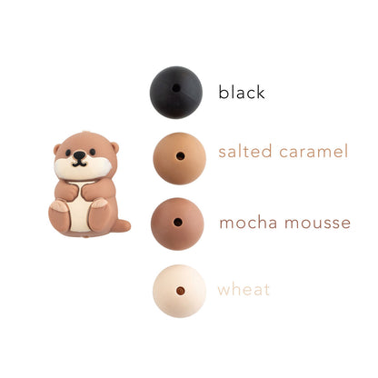 3D Beaver Silicone Focal Beads