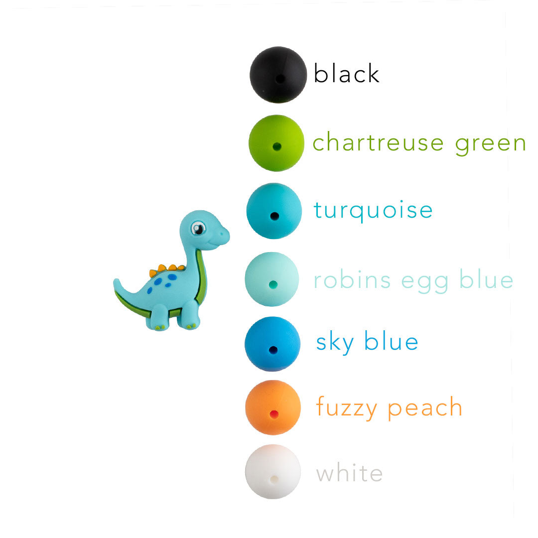 3D Silicone Focal Bead Brachio Dino for silicone crafting from Cara & Co craft supply