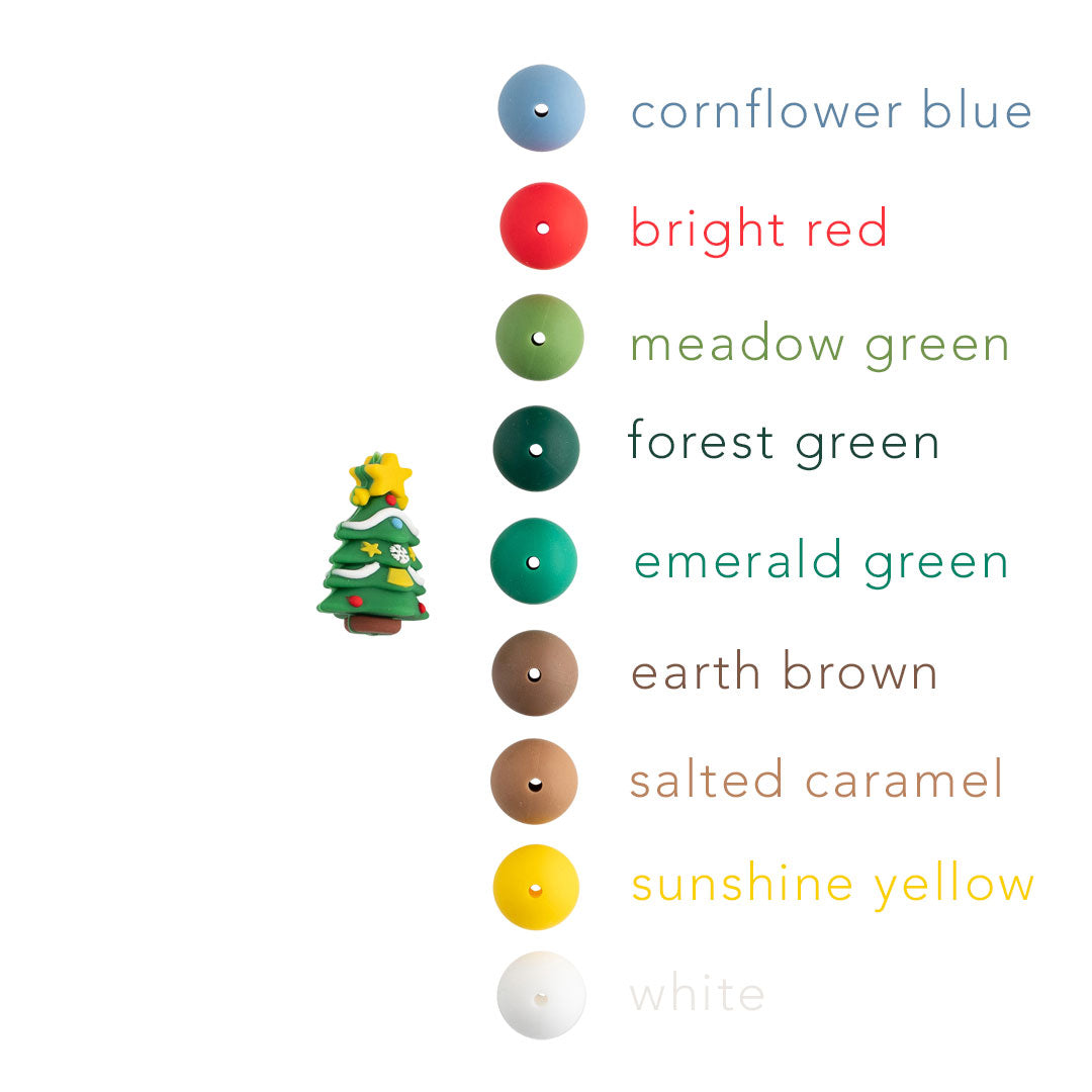 3D Christmas Tree Silicone Focal bead for silicone bead crafting