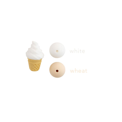 3D Ice Cream Cone Silicone Focal Bead