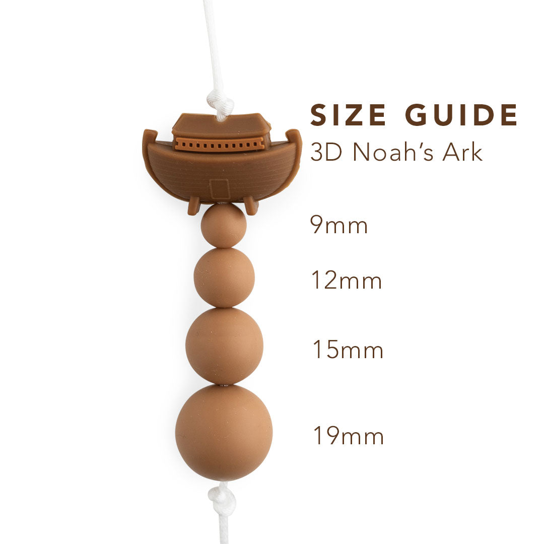 3D Noah's Ark Silicone focal beads