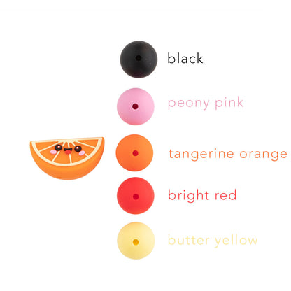 3D Orange Slices Silicone Focal Beads from Cara & Co Craft Supply