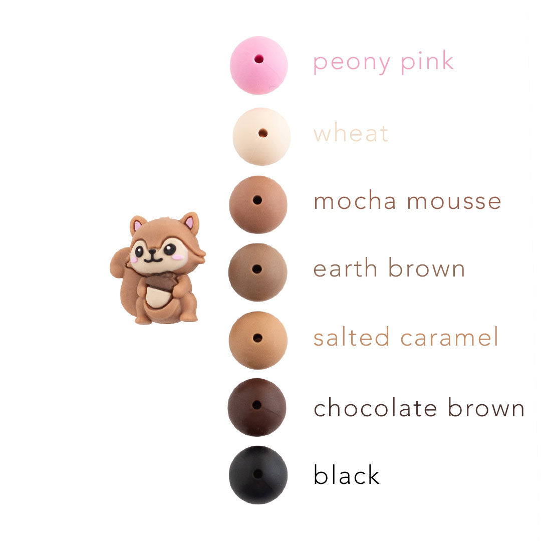 3D Squirrel Silicone Focal Beads