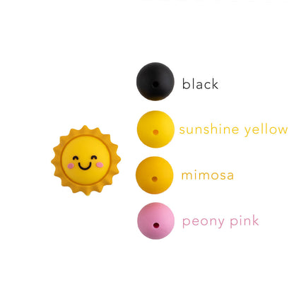 3D Sun Silicone Focal Beads for silicone crafting from Cara & Co Crafting Supply