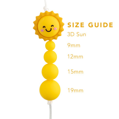 3D Sun Silicone Focal Beads for silicone crafting from Cara & Co Crafting Supply