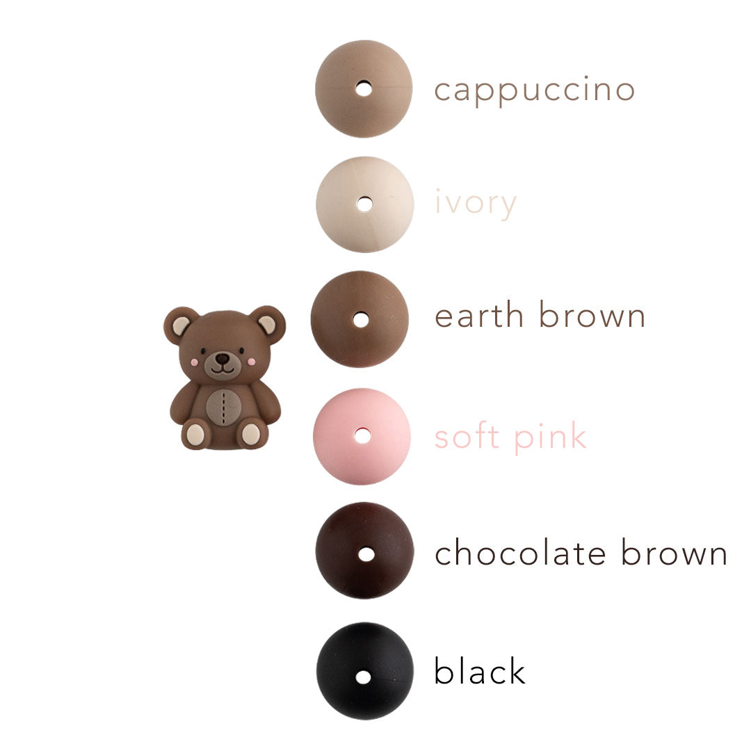 3D Teddy Bear Silicone Focal Beads for silicone crafting from Cara & Co Crafting Supplies