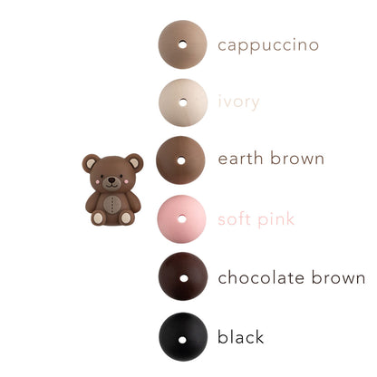 3D Teddy Bear Silicone Focal Beads for silicone crafting from Cara & Co Crafting Supplies