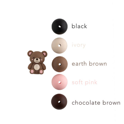 3D Teddy Bear Silicone Focal Beads for silicone crafting from Cara & Co Crafting Supplies
