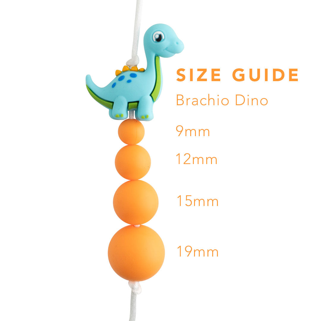 3D Silicone Focal Bead Brachio Dino for silicone crafting from Cara & Co craft supply