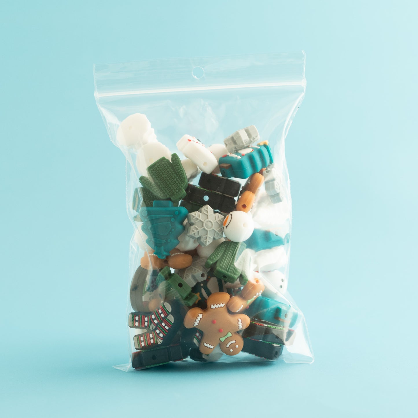 Christmas Silicone Focal Bead Grab Bags for silicone bead crafting from Cara & Co craft supply
