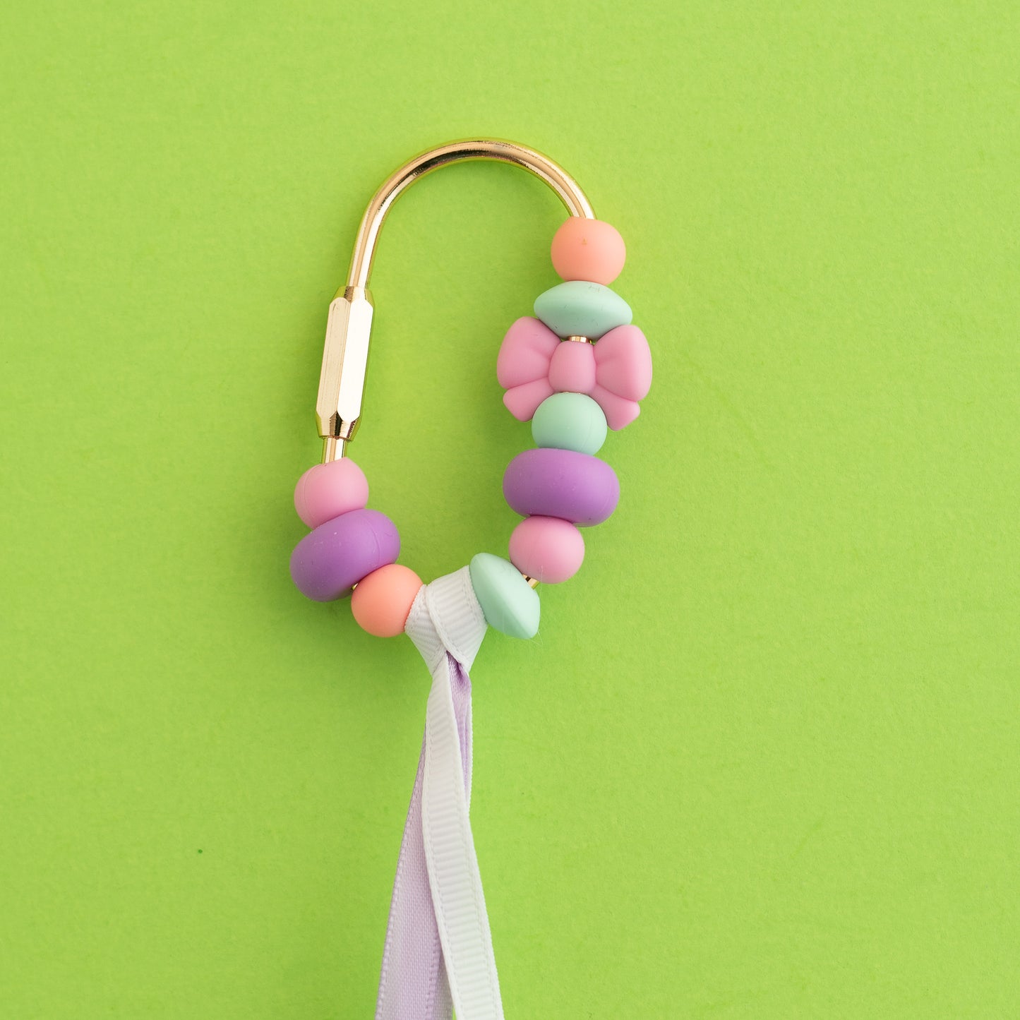 Bright Sunshine Carabiner Box silicone beads from crafting from Cara & Co Craft supply