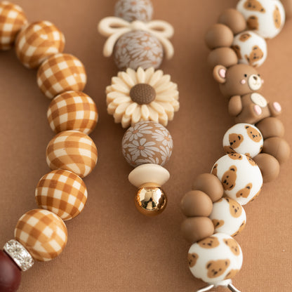 Fall Silicone Print Beads for silicone bead crafting from Cara & Co