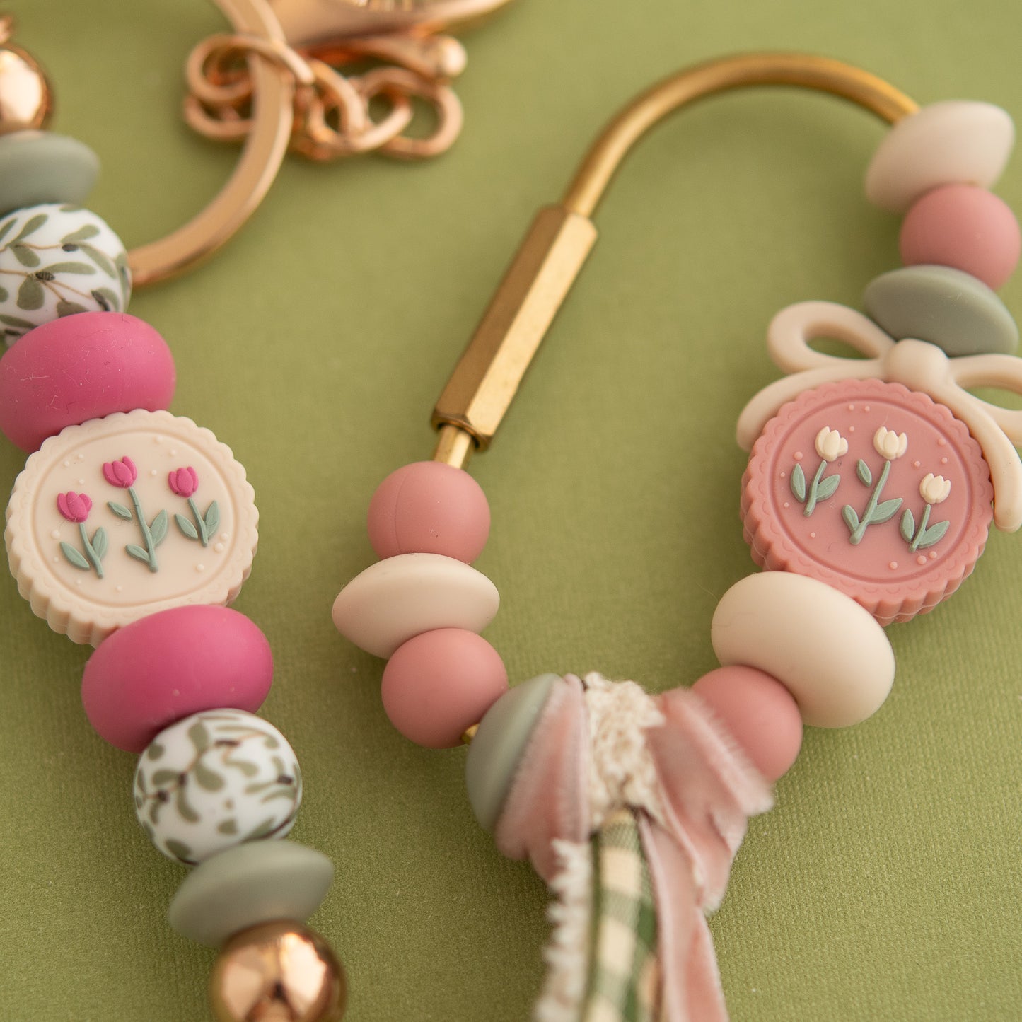 Floral Medallion Silicone Focal Beads
