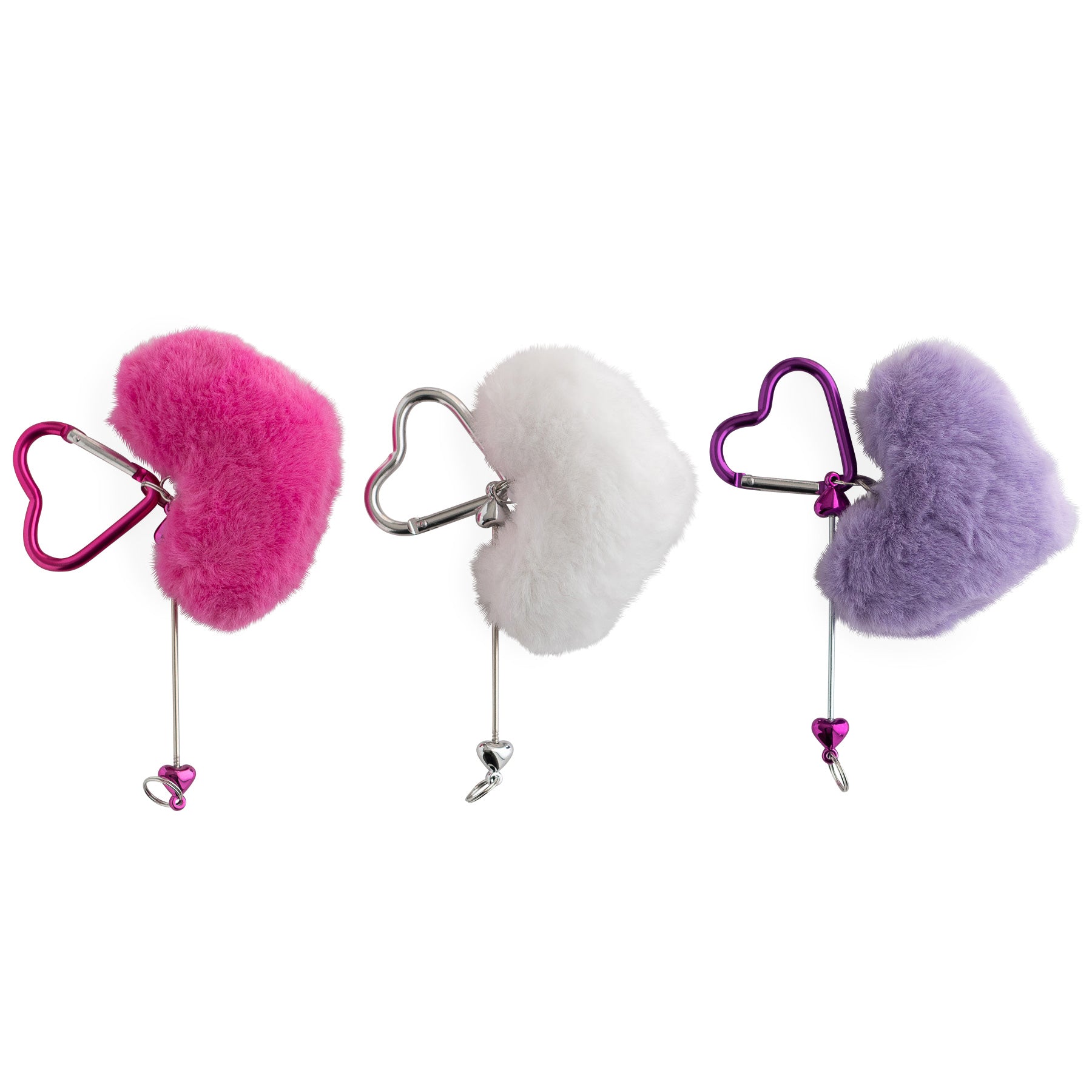 Fuzzy Heart Beadable Bar Keychain from Cara & Co Craft Supply