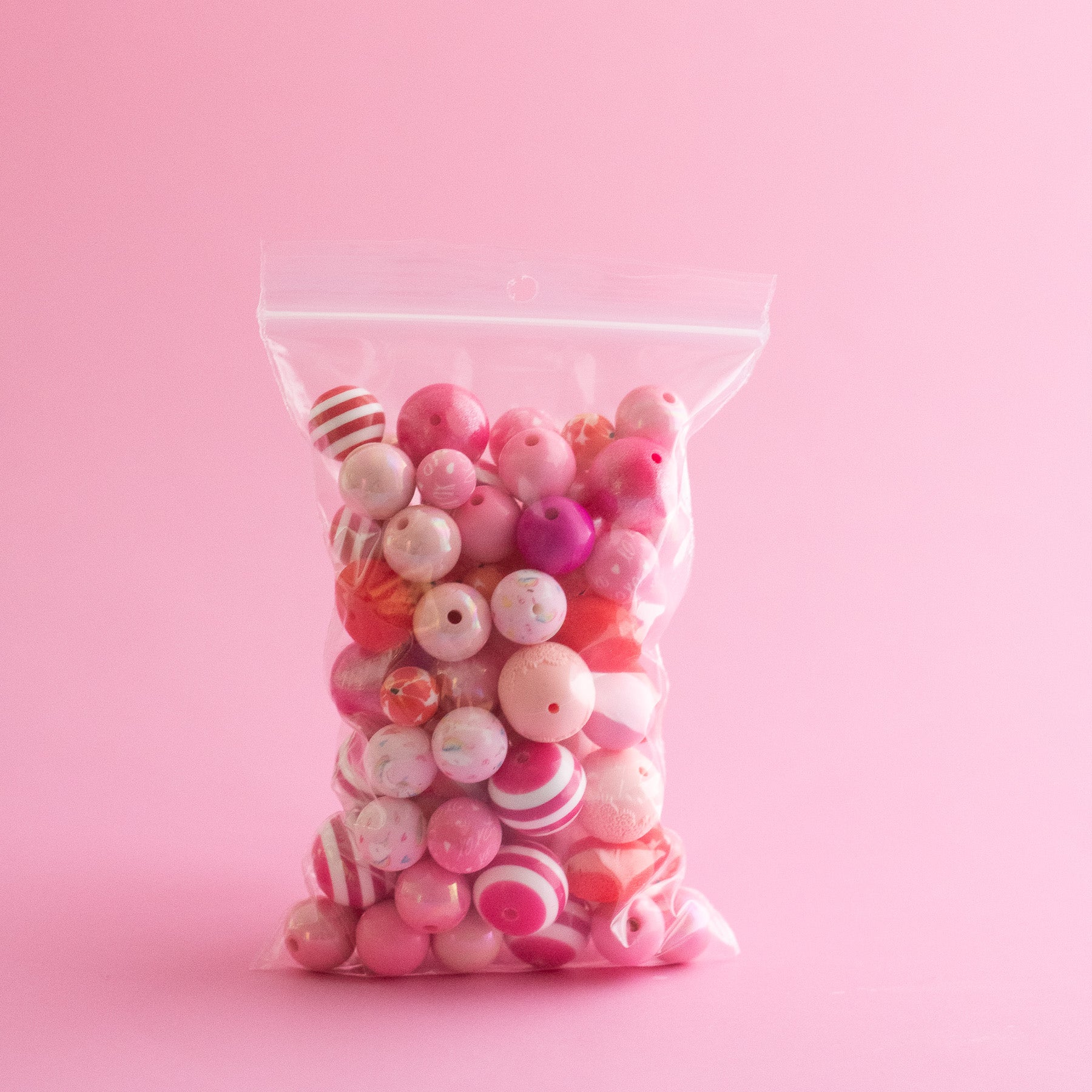 Valentine's Grab Bag mix of silicone and acrylic beads for crafting from cara & co crafting supply