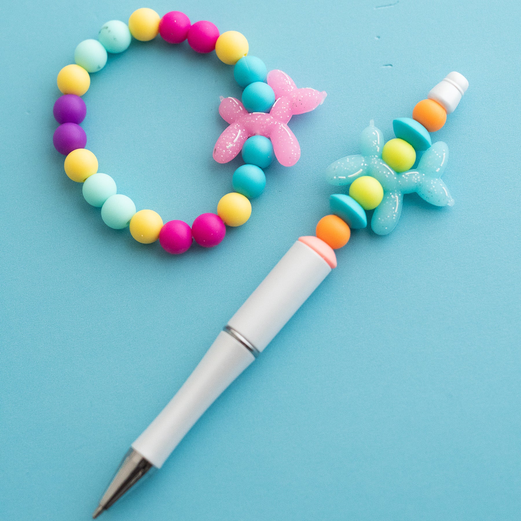 3D Balloon Dog Silicone Focal Bead from Cara & Co Crafting Suppy