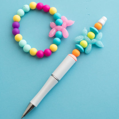 3D Balloon Dog Silicone Focal Bead from Cara & Co Crafting Suppy