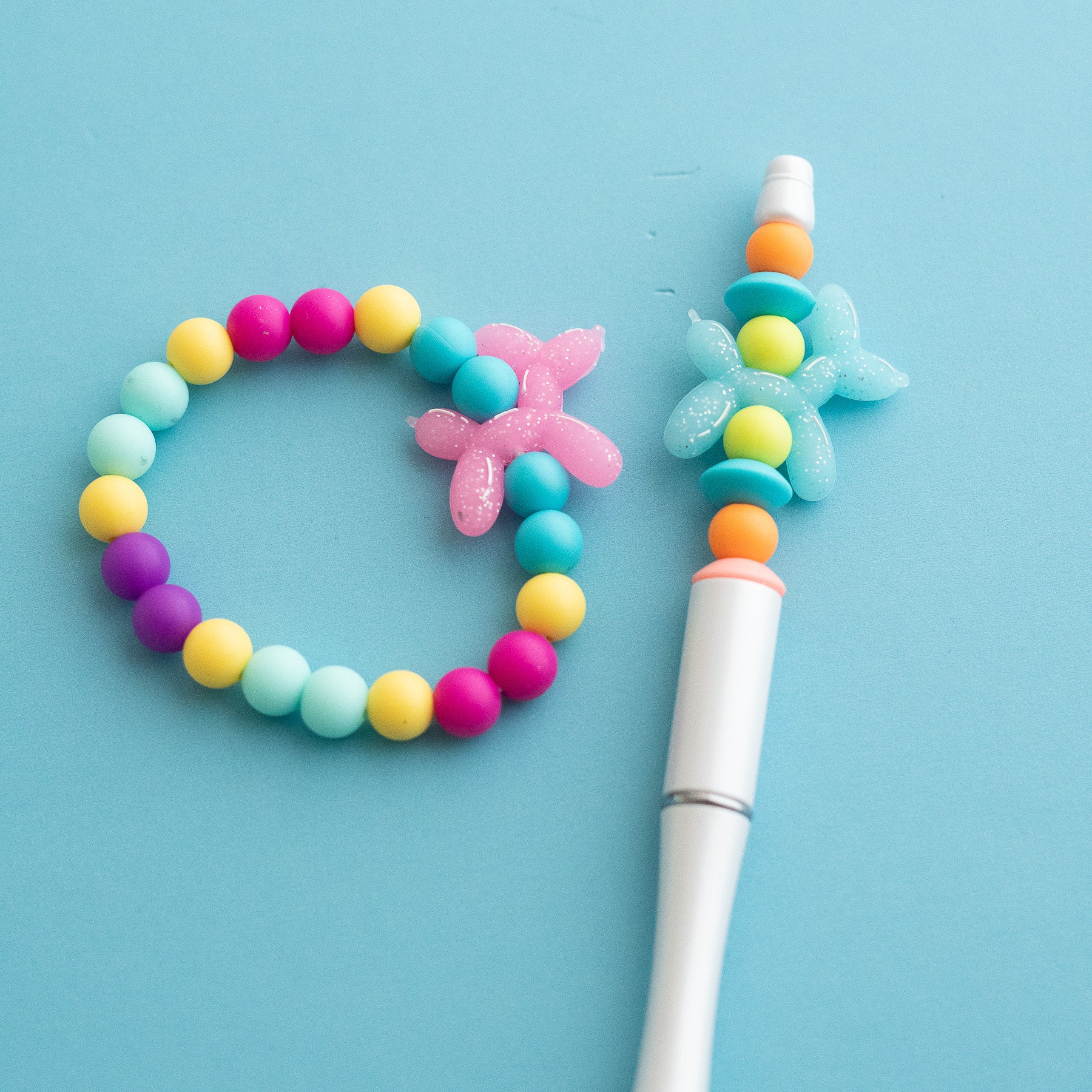 3D Balloon Dog Silicone Focal Bead from Cara & Co Crafting Suppy