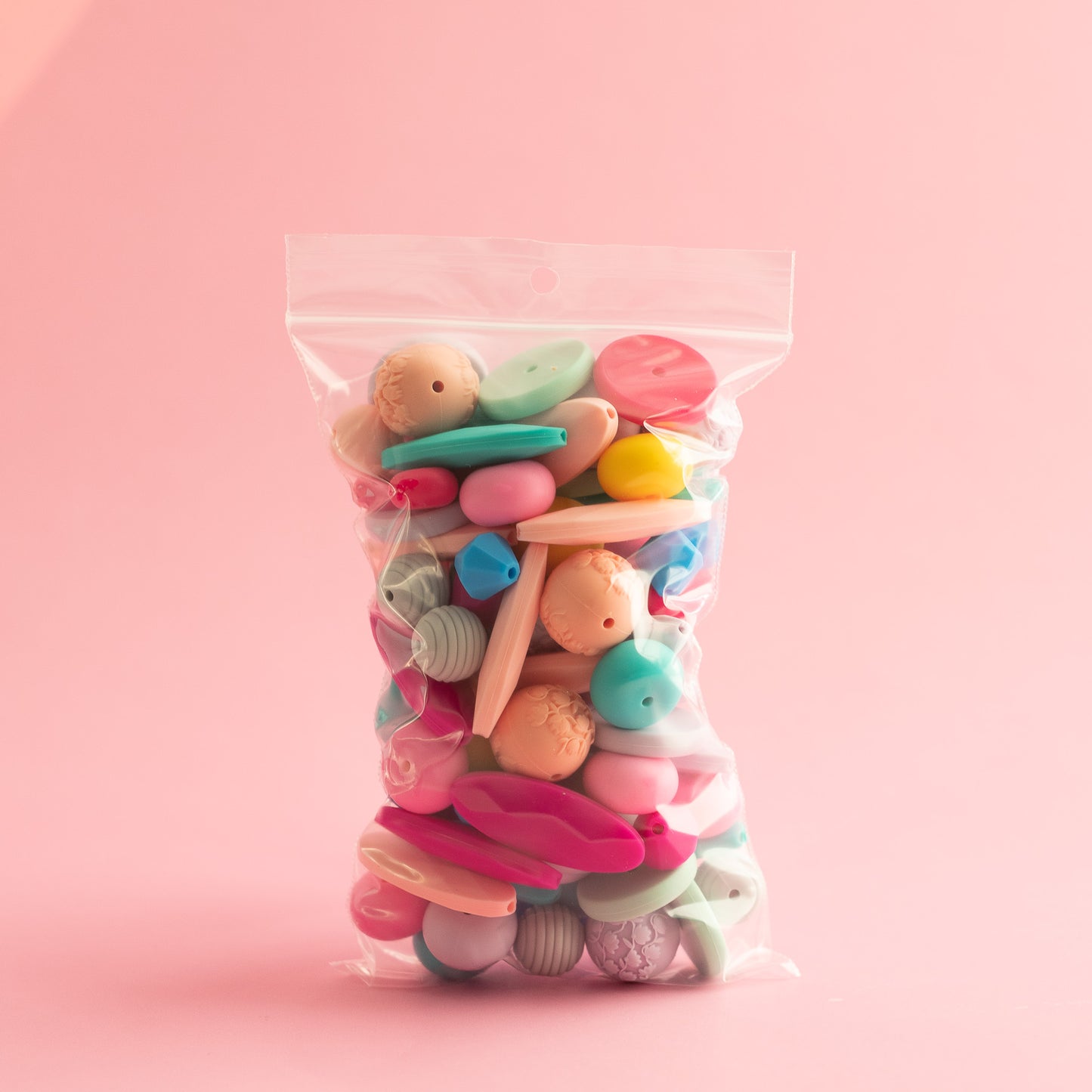 Rainbow Silicone Shaped Grab Beads for silicone crafting from Cara & Co Craftink Supplies