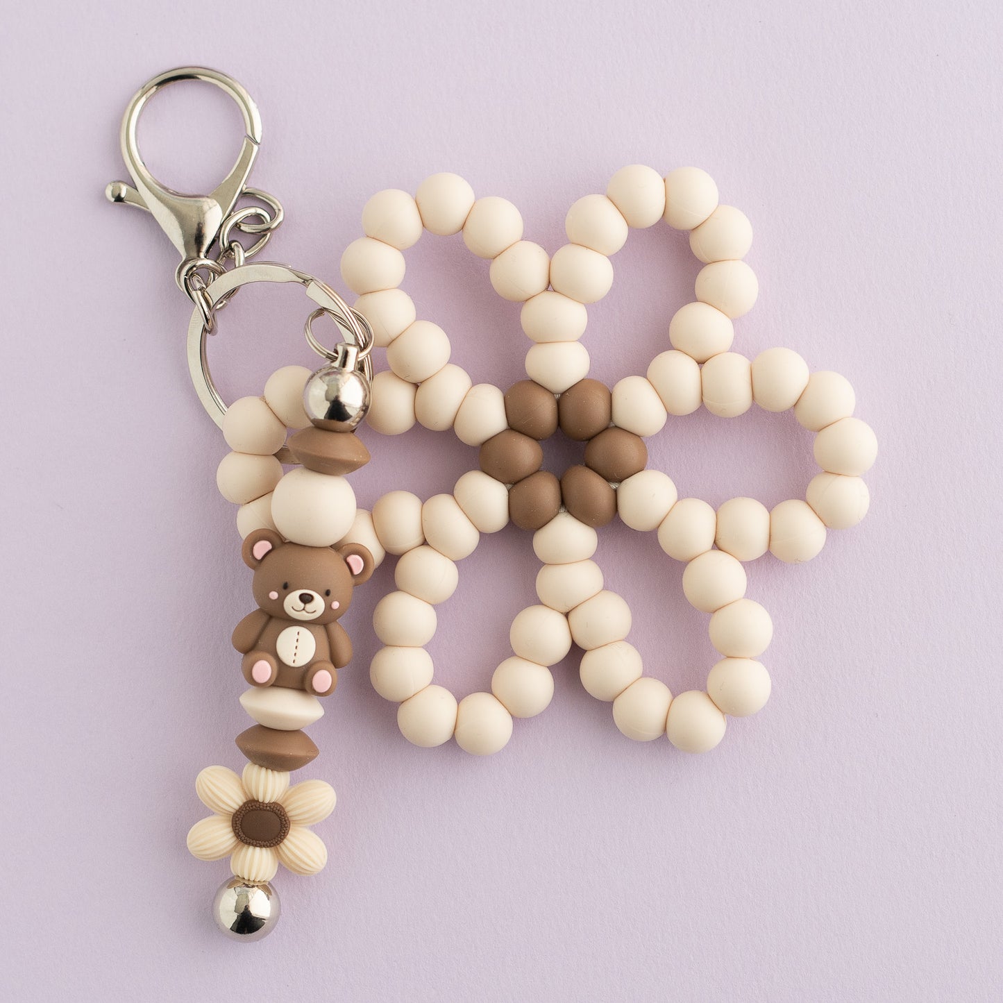 Teddy Bear Wildflower Charm shop the Image from Cara & Co for silicone bead crafting