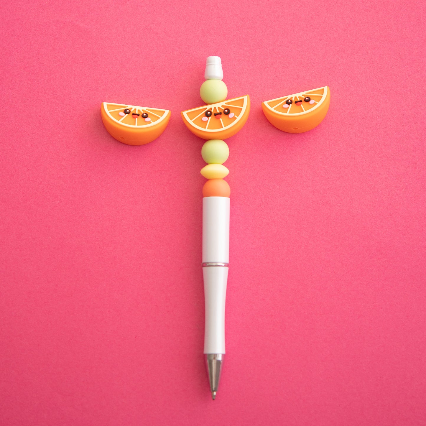 3D Orange Slices Silicone Focal Beads from Cara & Co Craft Supply