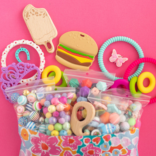Summer Bundle Silicone and acrylic beads for crafting from Cara & Co crafting supply