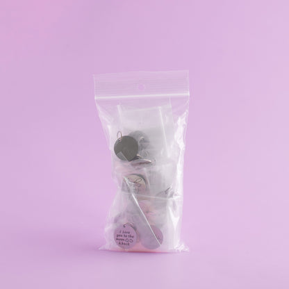 Stainless Steel Charm Grab Bags Silver from Cara & Co Crafting Supply