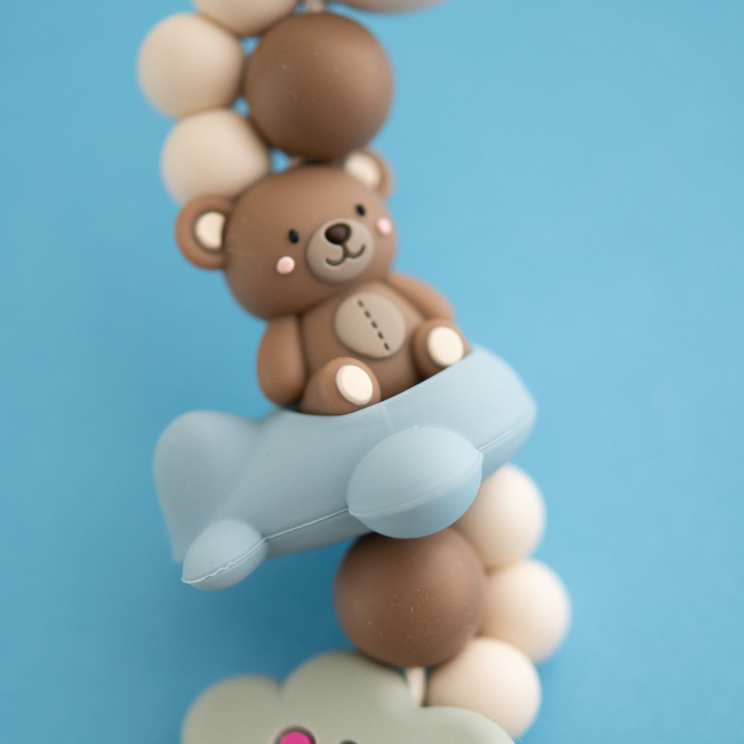 3D Airplane Silicone Focal Beads