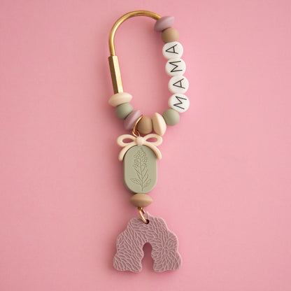 Beadable Carabiner Clip for silicone bead crafting from Cara & Co Craft Supply