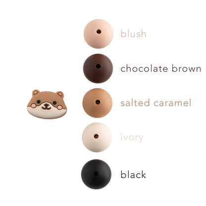 Capybara Silicone Focal Beads for silicone bead crafting from Cara & Co Craft Supply