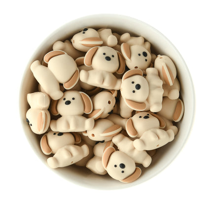 3D Dog Silicone focal beads
