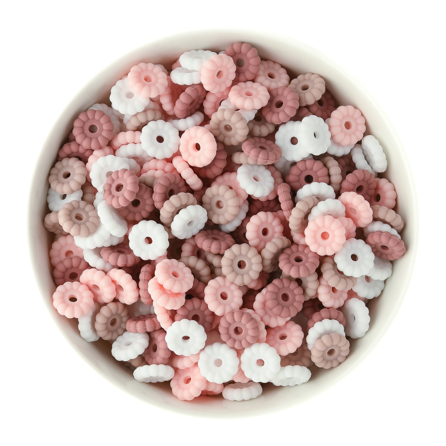 12mm Ribbed Silicone Spacer Beads for silicone bead crafting from Cara & Co Craft Supply