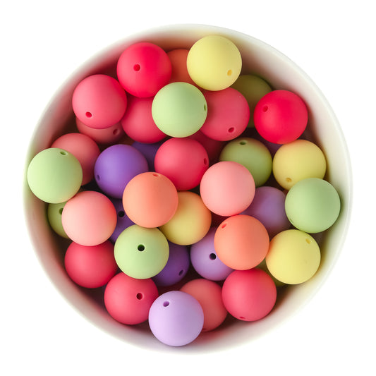 Fruit Punch 19mm Round Bead Pack for silicone crafting from Cara & Co Craft Supply