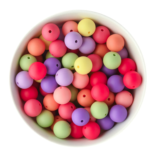 Fruit Punch 15mm Round Bead Pack for silicone crafting from Cara & Co Craft Supply