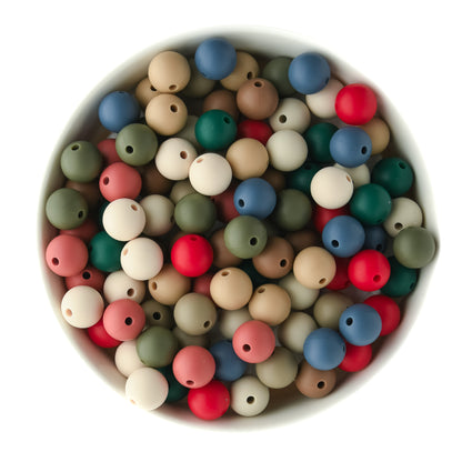 Cozy Winter 12mm Round Silicone Bead Packs