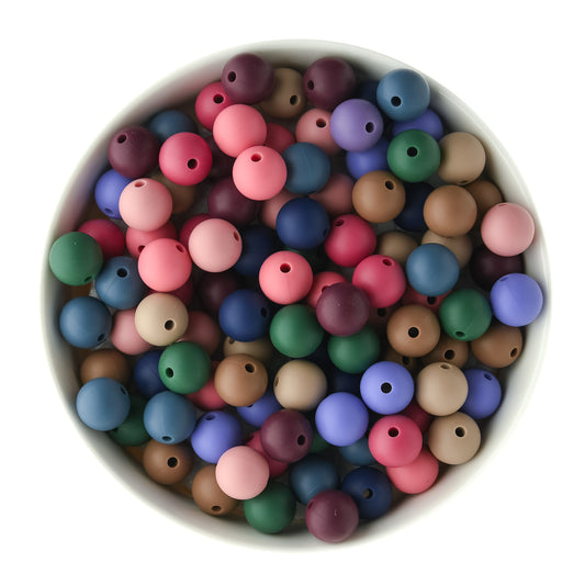 Jewel Tones 12mm Round Bead Packs for silicone bead crafting from Cara & Co Craft Supply