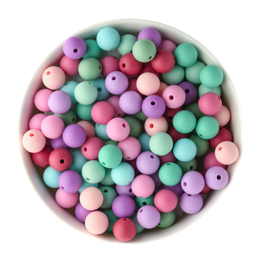 Sweet Pea 12mm Round Bead Pack for silicone bead crafting from Cara & Co craft supply