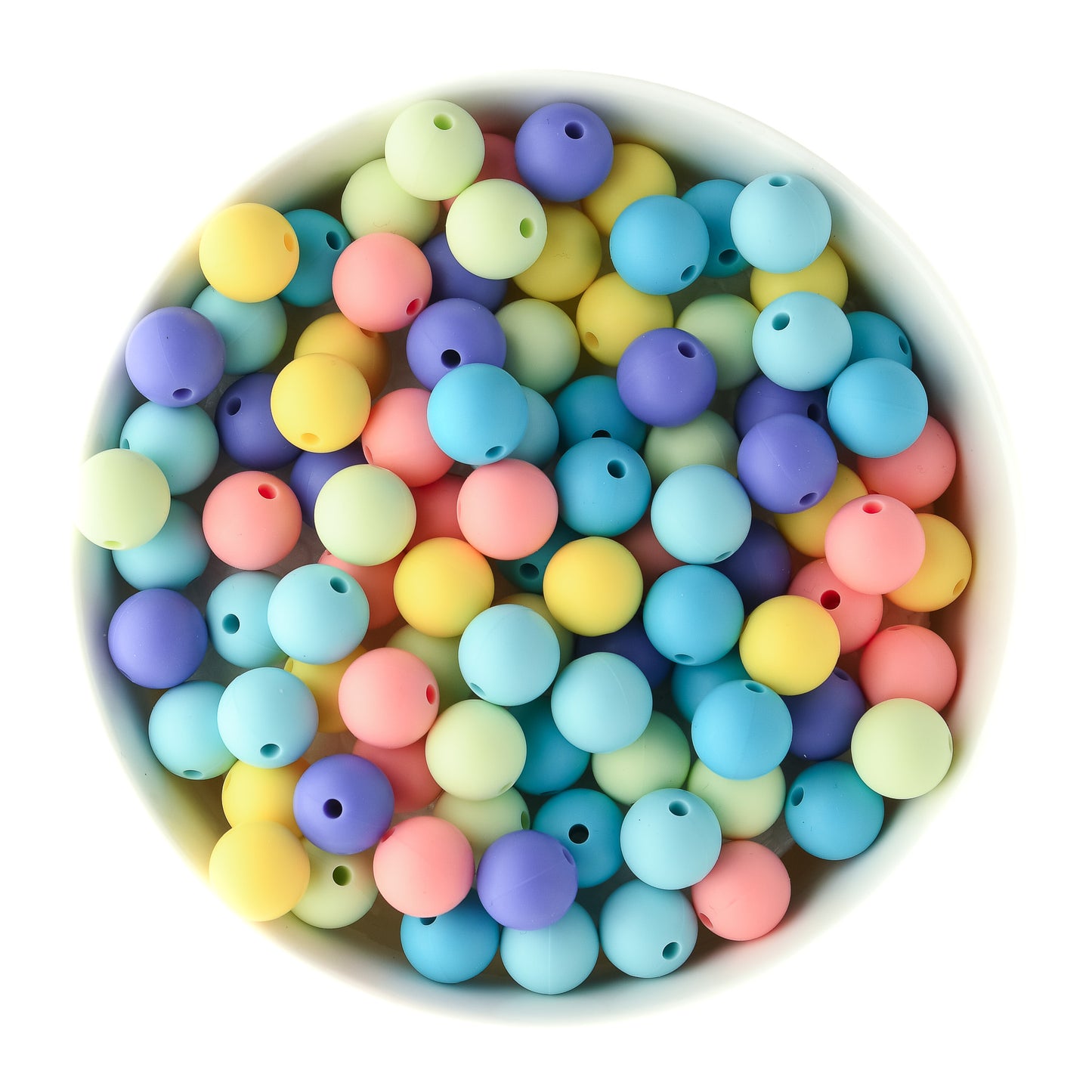 Spring Sorbet 12mm Round Bead Pack with silicone bead for crafting from Cara & Co Crafting supply