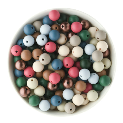 Winter 12mm Round Bead Packs Silicone beads