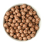 Brown Plaid 12mm Round Silicone Print Beads for silicone bead crafting from Cara & Co