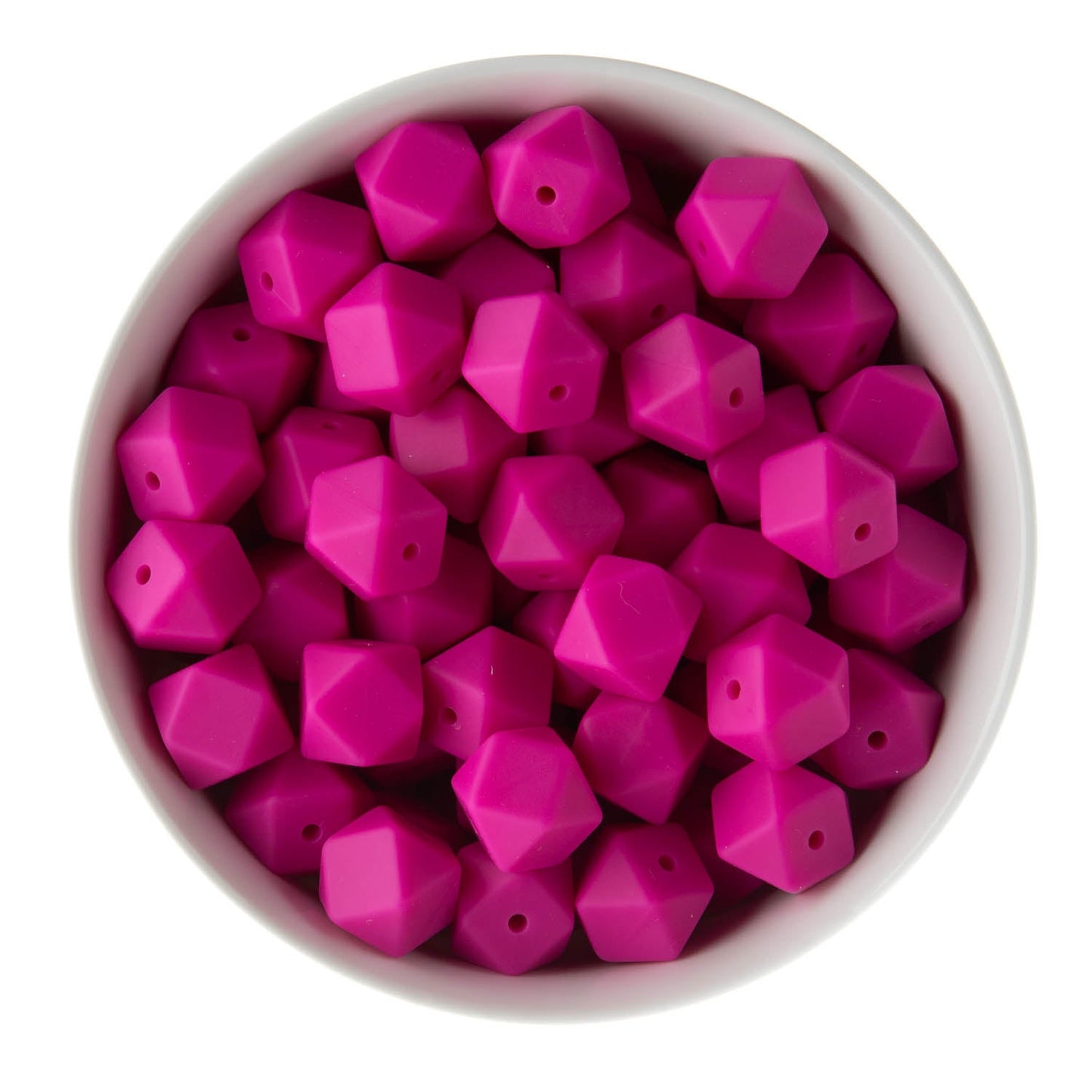 14mm Hexagon Silicone Beads