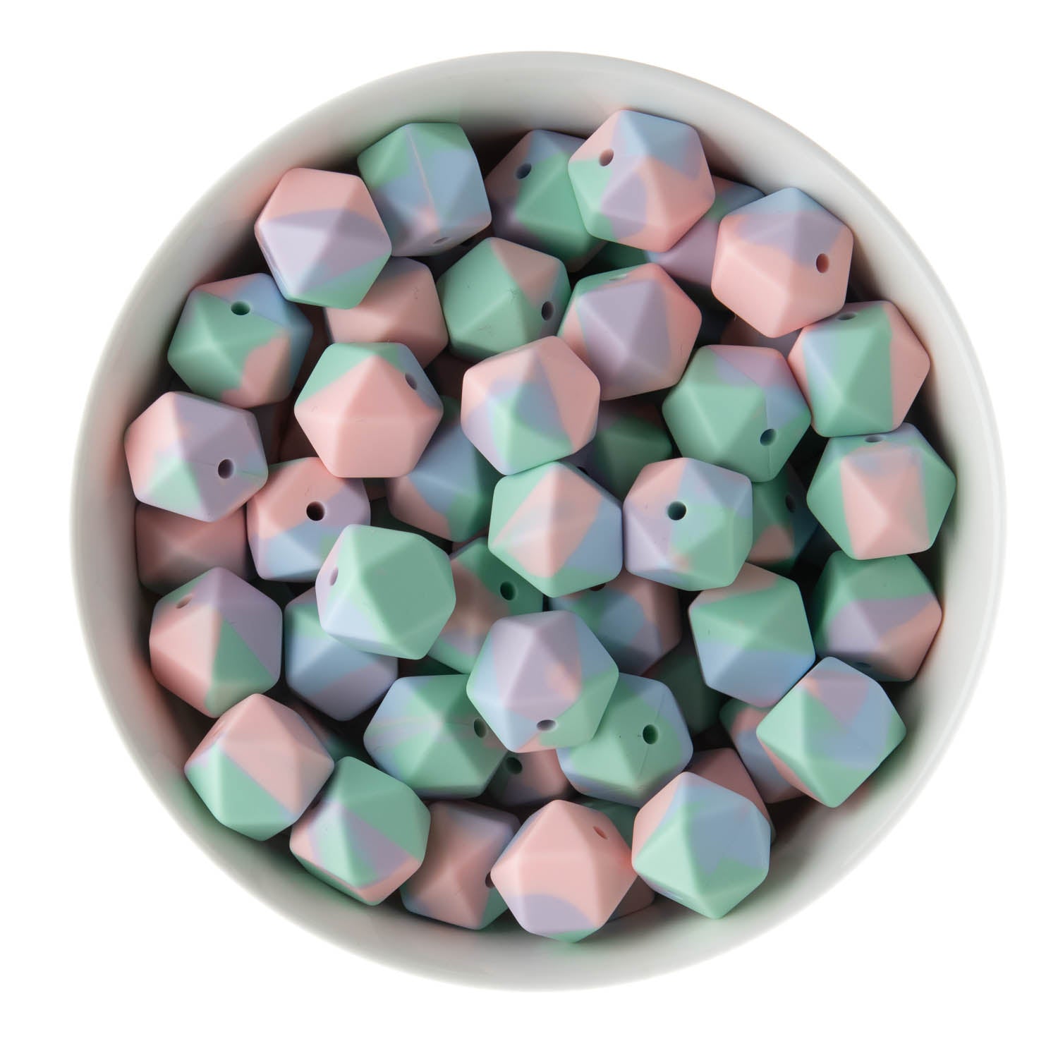 Silicone Beads - Hexagons 14mm - Cara & Co