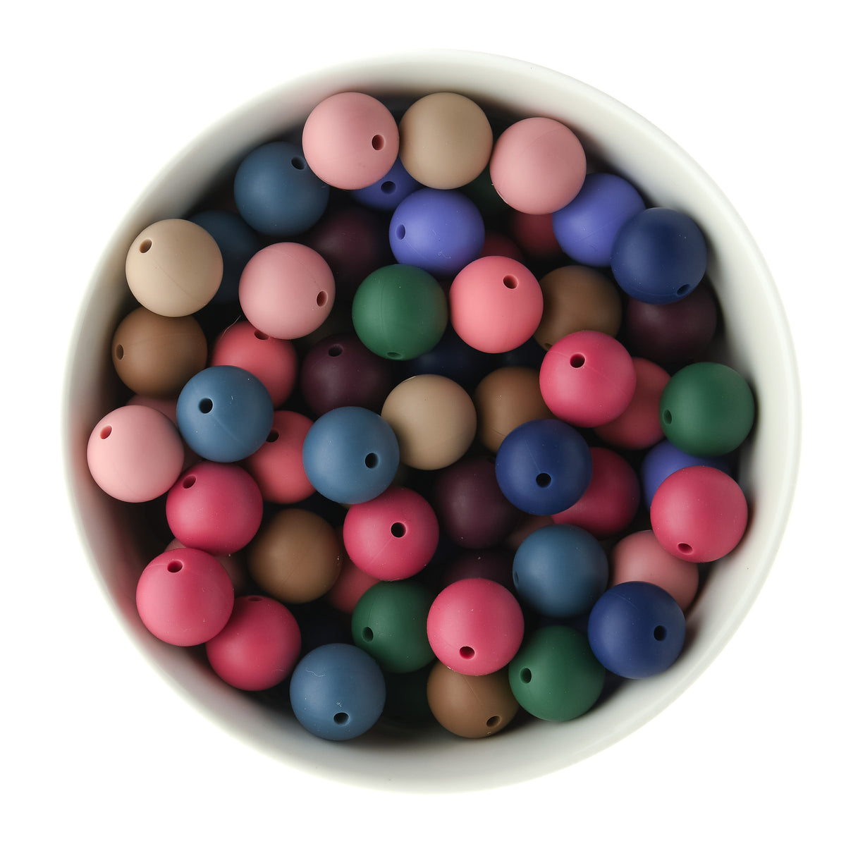 Jewel Tones 15mm Round Bead Packs for silicone bead crafting from Cara & Co craft supply