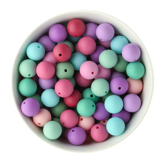 Sweet Pea 15mm Round Bead Pack for silicone bead crafting from Cara & Co Craft Supply