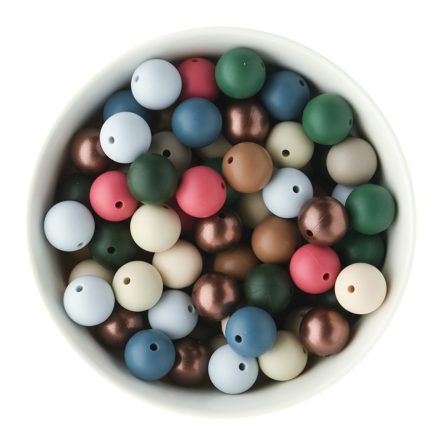 Winter 15mm Round Bead Packs Silicone beads